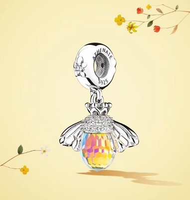 BEE DANGLE s925 Sterling Silver Charm Genuine Athenaie Brand