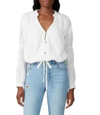 Love, Whit by Whitney Port Size S Ivory Peasant Top NWT $196.00 #C