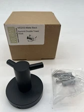 ICO Bath V63255 Volkano Summit Double Towel Hook - Matte Black