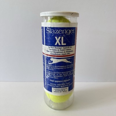 Vintage Slazenger XL Sealed Tennis Balls 3 Ball Metal Can Wimbledon
