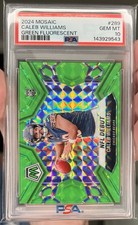 2024 PANINI MOSAIC GREEN FLUORESCENT #289 CALEB WILLIAMS 10/10  EBay 1/1  PSA 10