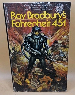 Fahrenheit 451 Ray Bradbury + Barron Storey Cover Art Special PB Ed. 1976