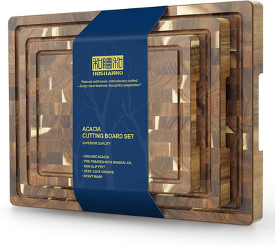 3 Packs Acacia Wood Cutting Board Set, Extra Large Cutting Boards for Kitchen Me