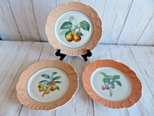 Mottahedeh Summer Fruit 3 Salad Plates 2 Different Backstamps