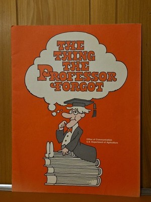 Vintage 1970's Ephemera The Professor Forgot US Dept. Agriculture 1976