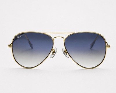 Ray-Ban Sunglasses RB 3025  Aviator  Gold Frame Gradient Light Blue  Lens 58 mm