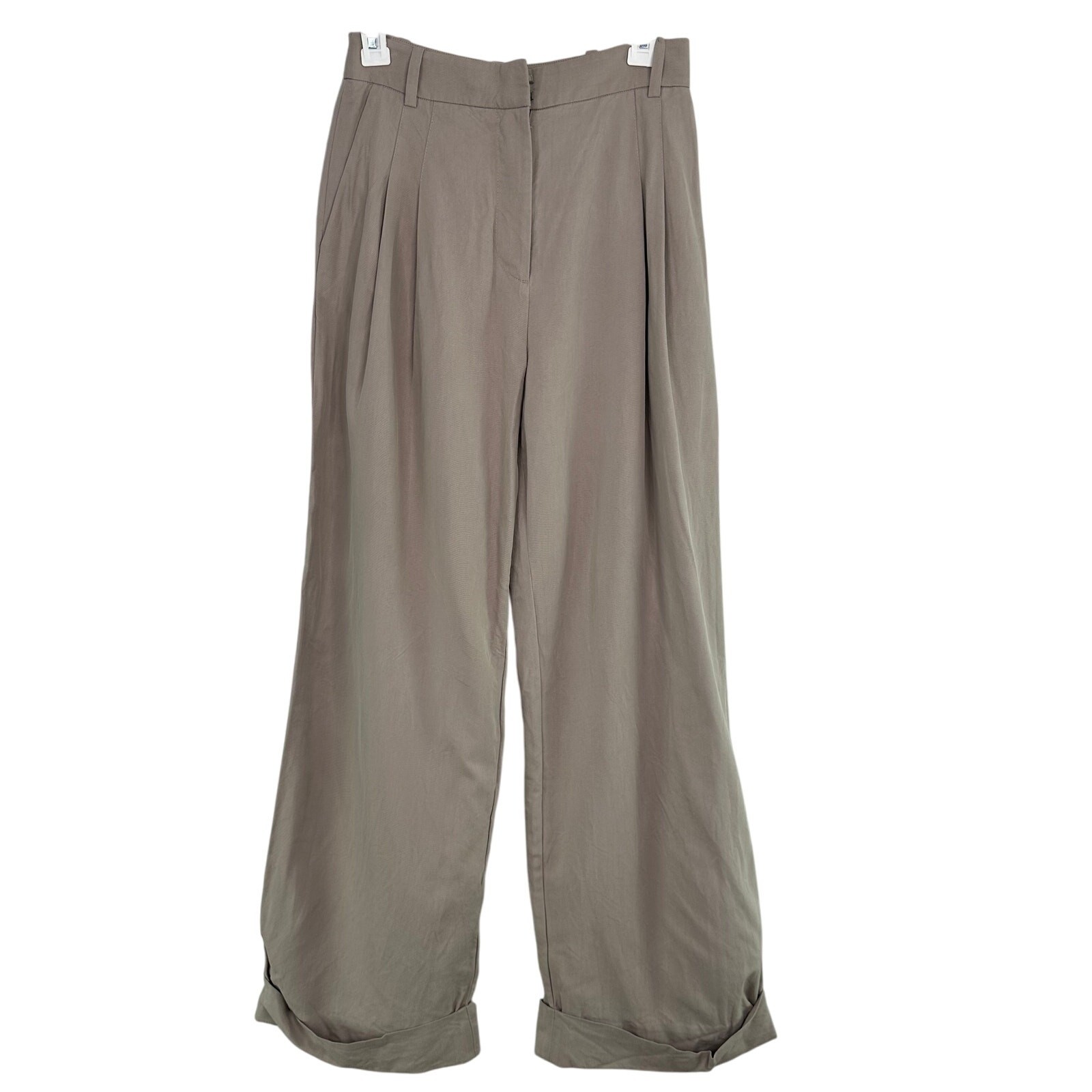 ALTRA & Other Stories Pantalone abito marrone con polsini gamba larga TAGLIA 4