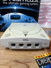 SEGA Dreamcast HKT-3020 Console In Original Box Green Controller & VMU In box!