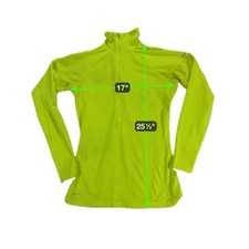 Nike Pro Dri-Fit Women's Half Zip Long Sleeve Pullover Neon Green Medium