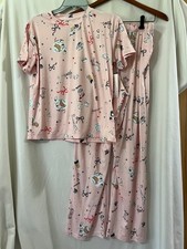 New Joyspun Womens Breakfast Pants Pajama set Pink Sz XS 0-2, 3X