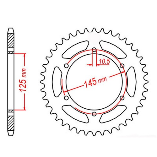 Yamaha MT-03 660cc 2006 - 2012 JT X-RING KETTE UND VORNE/HINTERES