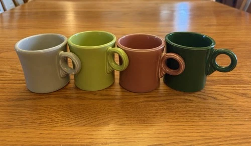 Vintage Fiestaware - Set of Tom & Jerry coffee mugs in all four 1950s colors