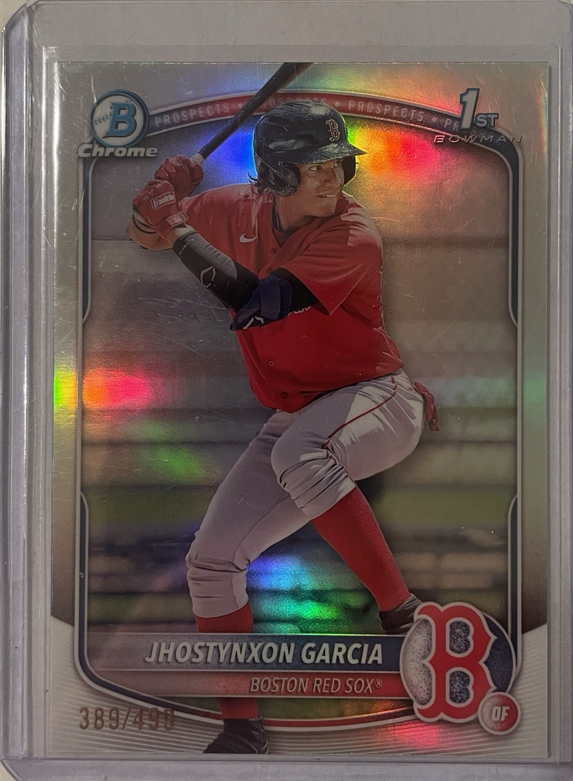 2025 Bowman Chrome Prospects Jhostynxon Garcia #BCP-43 Refractor /499 (RC)
