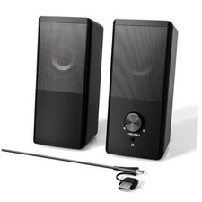 Wired Computer Speakers for Desktop PC, USB-A/USB-C Powered 2.0 Stereo Desktop