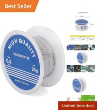 63/37 Tin Rosin Core Solder Wire 20g 0.8mm - Ideal for Fast Electrical Repairs