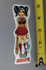 Hook-Ups Skateboards Sexy Goth Punk Girl Anime Z3A Vintage Skateboarding STICKER