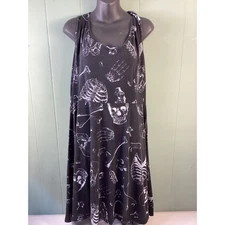 Torrid Women’s 3XL Sleeveless Dress Skull Grunge Goth Biker Rave Skeleton 
