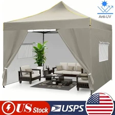 10x10 Pop up Canopy Outdoor Heavy Duty Party Tent Commercial Waterproof Gazebo