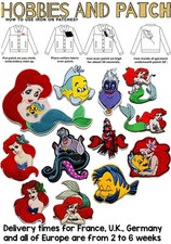 patch Ariel little mermaid Sebastian Ursula Flounder la sirenetta iron on toppa