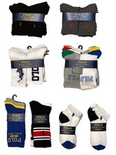 Polo Ralph Lauren Boys Socks; Crew/Low Cut/No Show; Shoe Sizes 10-13, 13-3, 4-10
