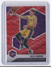 - 2020-21 Panini Mosaic Red Wave Prizm Alex Caruso Los Angeles Lakers #129