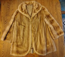 Vintage Real Mink Honey Blonde For Swing Jacket 1950s '60s Estate Piece