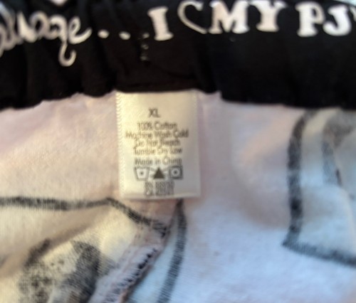 P.J. Salvage Polaroid Puppy Photo Print Flannel Pajama Bottoms in Pink Size XL - Picture 5 of 5