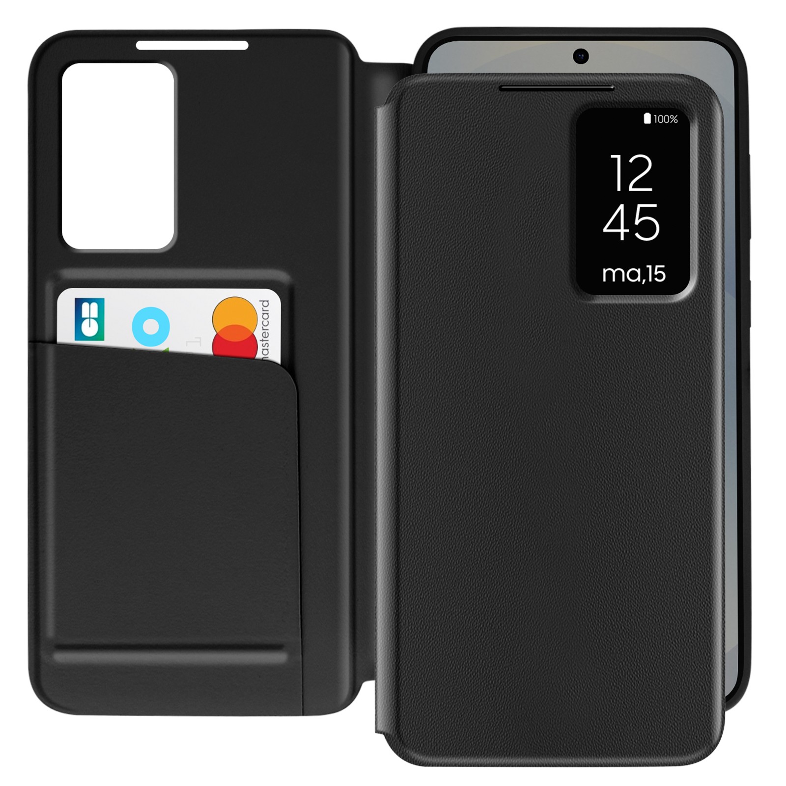 Étui en cuir pour Galaxy S25 Plus avec film en verre trempé haute résistance Avizar