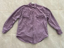 Vintage Sostanza Contemporary Faded Purple Cotton Shirt Size Medium Button-Up