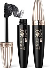 4D Silk Fiber Eyelash Mascara, Waterproof Mascara Black, Extra Long Lash Mascar