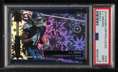 2019 Panini Unparalleled Impact 75/75 AJ Brown #245 PSA 9 MINT Rookie RC h8k