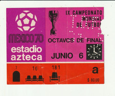 1970 FIFA WORLD CUP BELGIUM v SOVIET UNION / USSR (ORIGINAL MATCH TICKET)