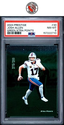 2024 Panini Prestige Green /299 Josh Allen #30 PSA 8