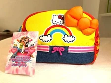 Love and Berry Hello Kitty Pouch Rainbow Canvas Used with Tag