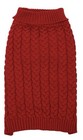 7th Hudson Large Dog Cable Cozy Turtle Neck Sweater Wine Color — photo 5