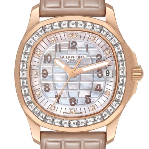 Patek Philippe Aquanaut Luce Joaillerie Rose Gold MOP Diamond Watch 5072R 5072