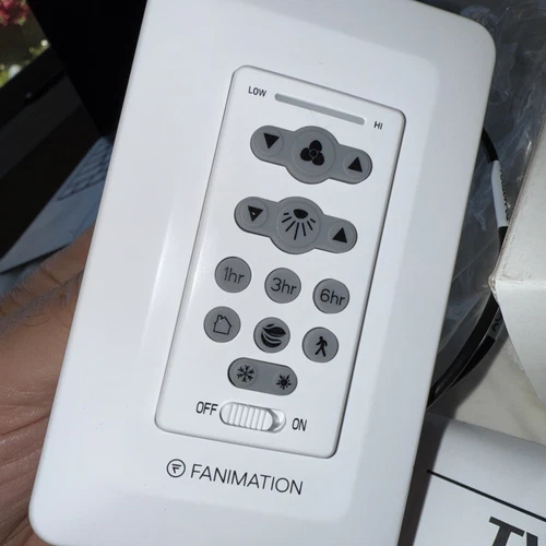 Genuine New Fanimation TW206 White Ceiling Fan & Light Wall Control - NEW OPEN - Picture 7 of 7