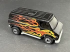 Vintage Original Hot Wheels - Black 1974 SUPER VAN w/ Flames - Nice - Hong Kong