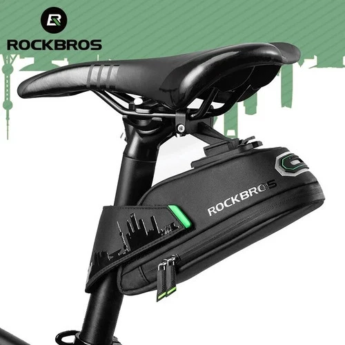 RockBros Cycling Bicycle Waterproof Bike Rear Seatpost Saddle Tail Bag Black S/L