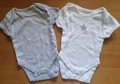 Gr. 50 - 2x Baby Body von early days - Für 3,4 Kg - Set 3 - Gebraucht