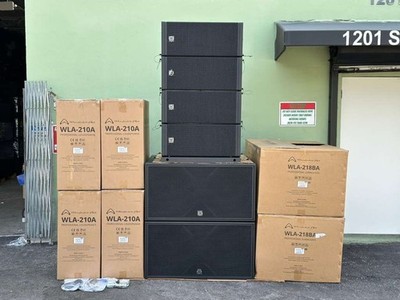 (4) Wharfedale Pro WLA-210A Line Array W/ (2)WLA-218BA  18'' Sub #6190 (THS)