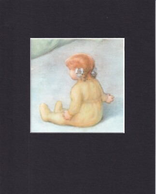 8X10'' Matted Print Painting Art Picture, Bessie Pease Gutmann: Baby Girl Doll