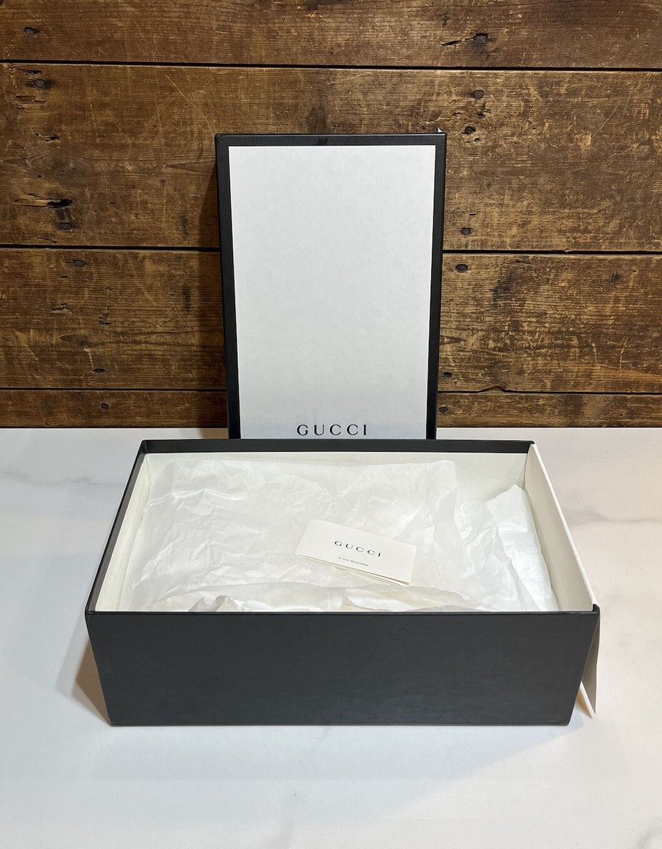 GUCCI非売品BOX AUTHENTIC GUCCI BLACK WHITE EMPTY STORAGE GIFT BOX 14” x 8” x 5” +