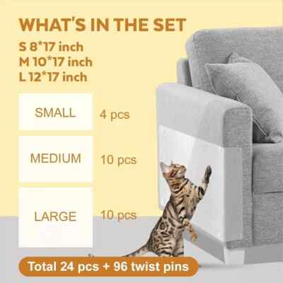 #ad Cat Anti Scratch Protector Furniture Couch Deterrent Guards 24 Pack Free Ship $39.00