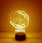 Rick & Morty Light Up, Personalized LED Night Light Lamp, w/ Remote Control