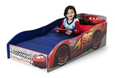 Cars Toddler Bed Lightning McQueen Wooden Safe Safety Rails Sides Kids Furniture