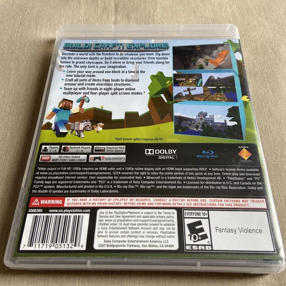 Minecraft: PlayStation 3 Edition (PlayStation 3, PS3, 2014) CIB