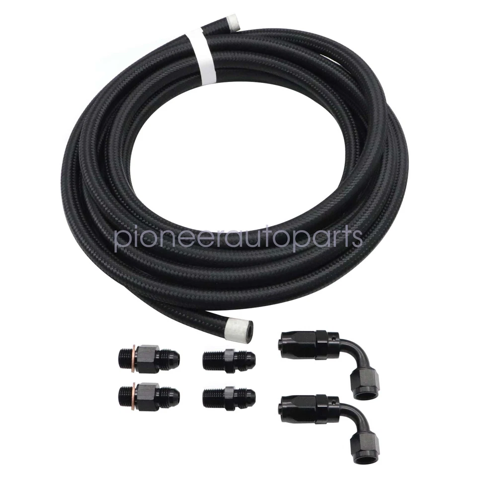 Kit de línea de enfriador de transmisión automática-6 AN acero trenzado para Mercedes-Benz 380SL Foto 4 de 4