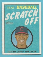 2019 Topps Heritage Baseball Francisco Lindor 1970 Play Baseball Scratch Off #12
