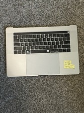 Apple MacBook Pro 15  A1990 2018 2019 Top Case Keyboard TrackPad Gray - BAD TBar